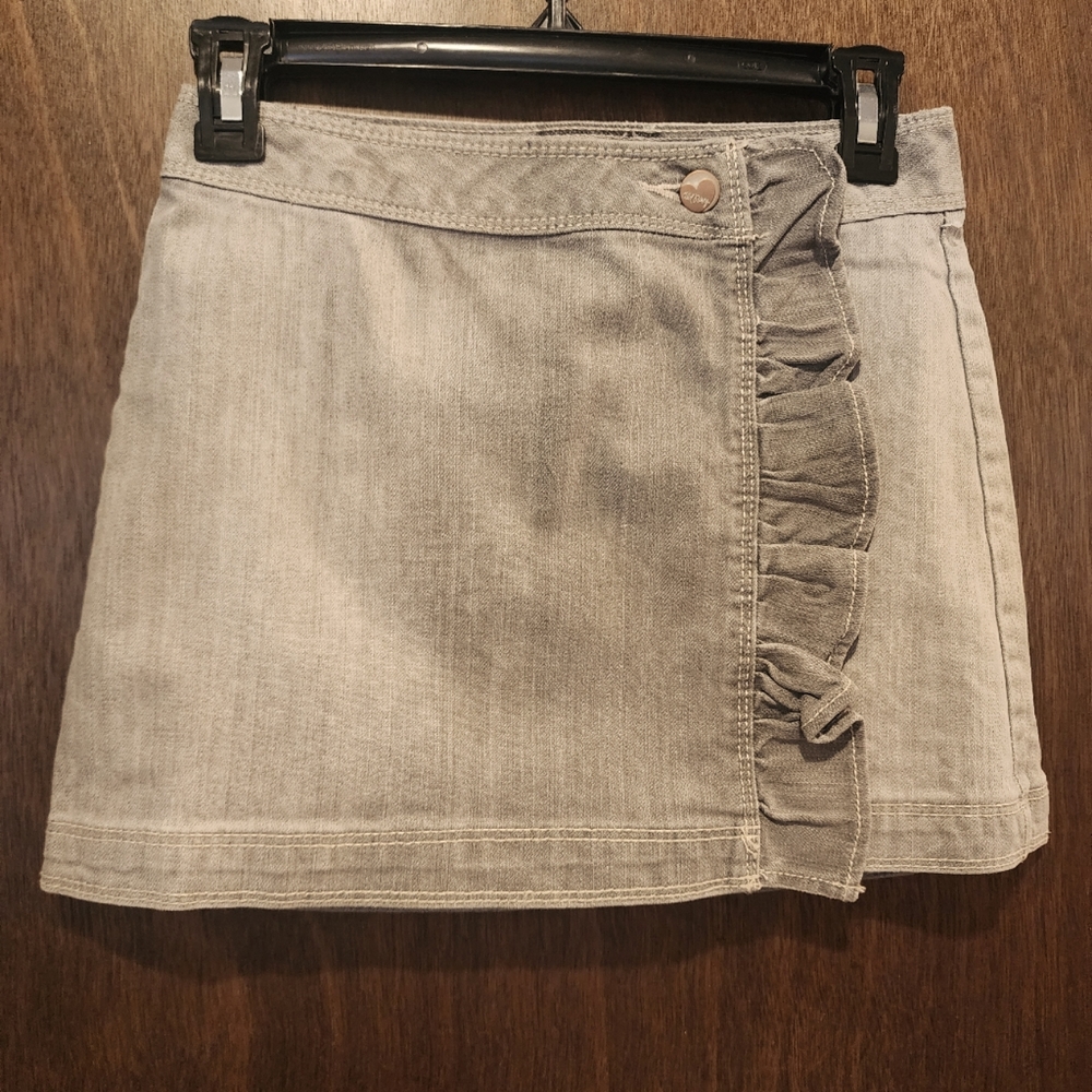 Old Navy girls denim wrap skirt